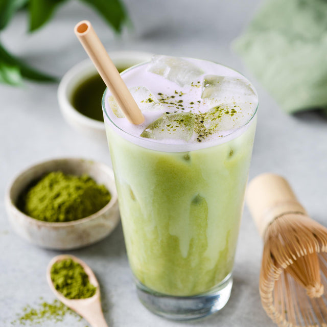 Keto Copycat Starbucks™ Iced Lavender Cream Oatmilk Matcha