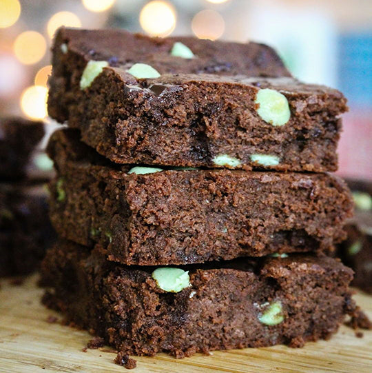 Keto Mint Chocolate Chip Brownies