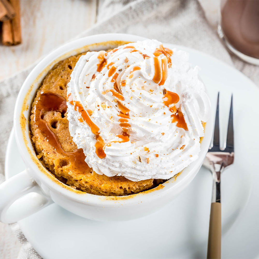 Low Carb Salted Caramel Mug Cake