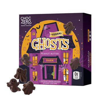 Dark Chocolate Peanut Butter Ghosts