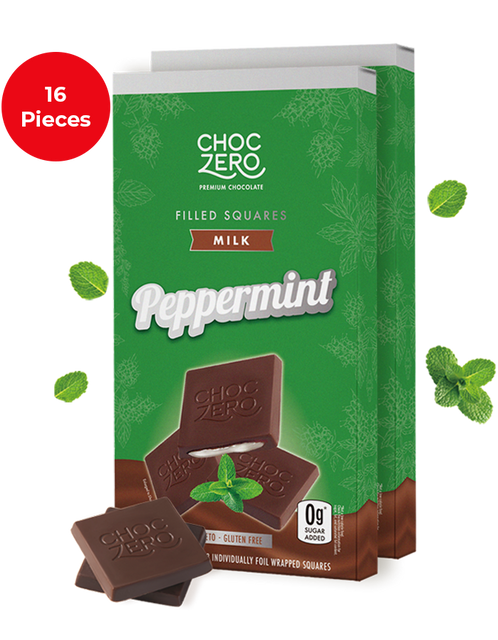 Milk Chocolate Peppermint Filled Squares