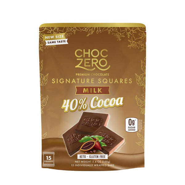 Keto Milk Chocolate Squares - No Sugar Added, Low Carb – ChocZero